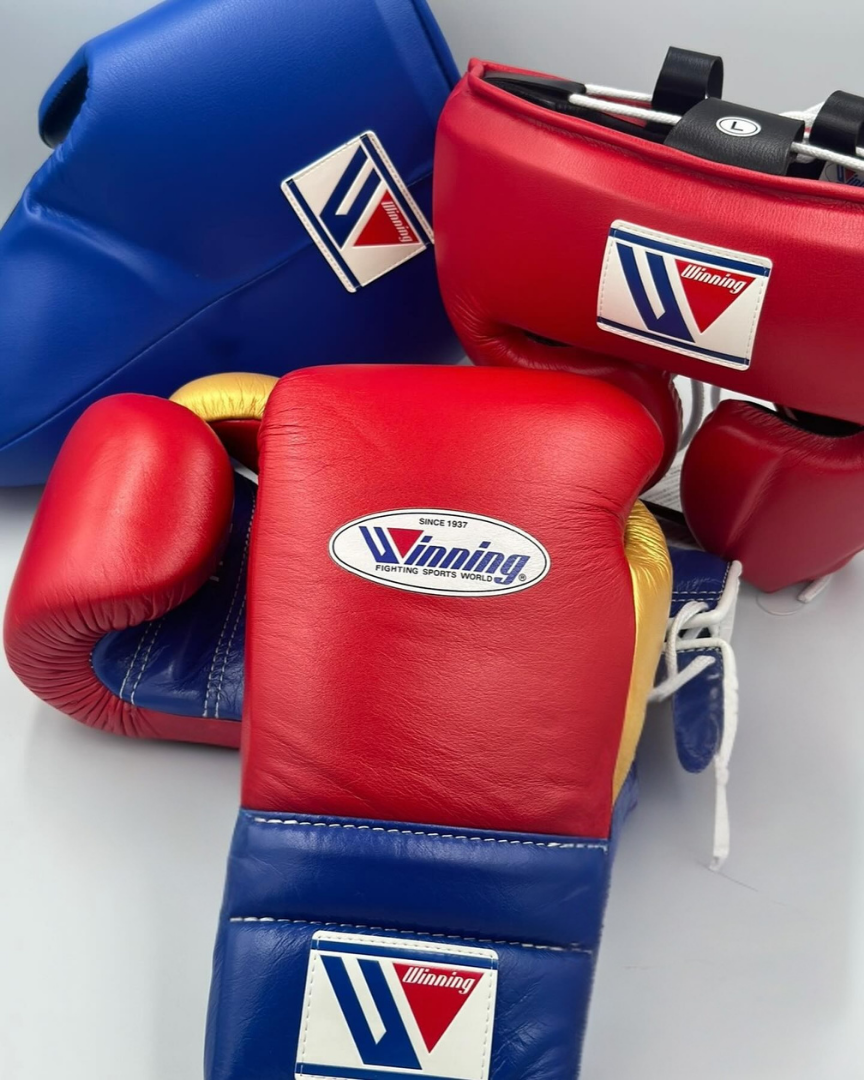 Value Custom Winning Boxing Gloves Set Red/Blue/Yellow Heavy Duty Pack