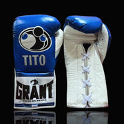Value Pack Custom Grant Sparring Gloves Blue/White/Silver Premium Feel