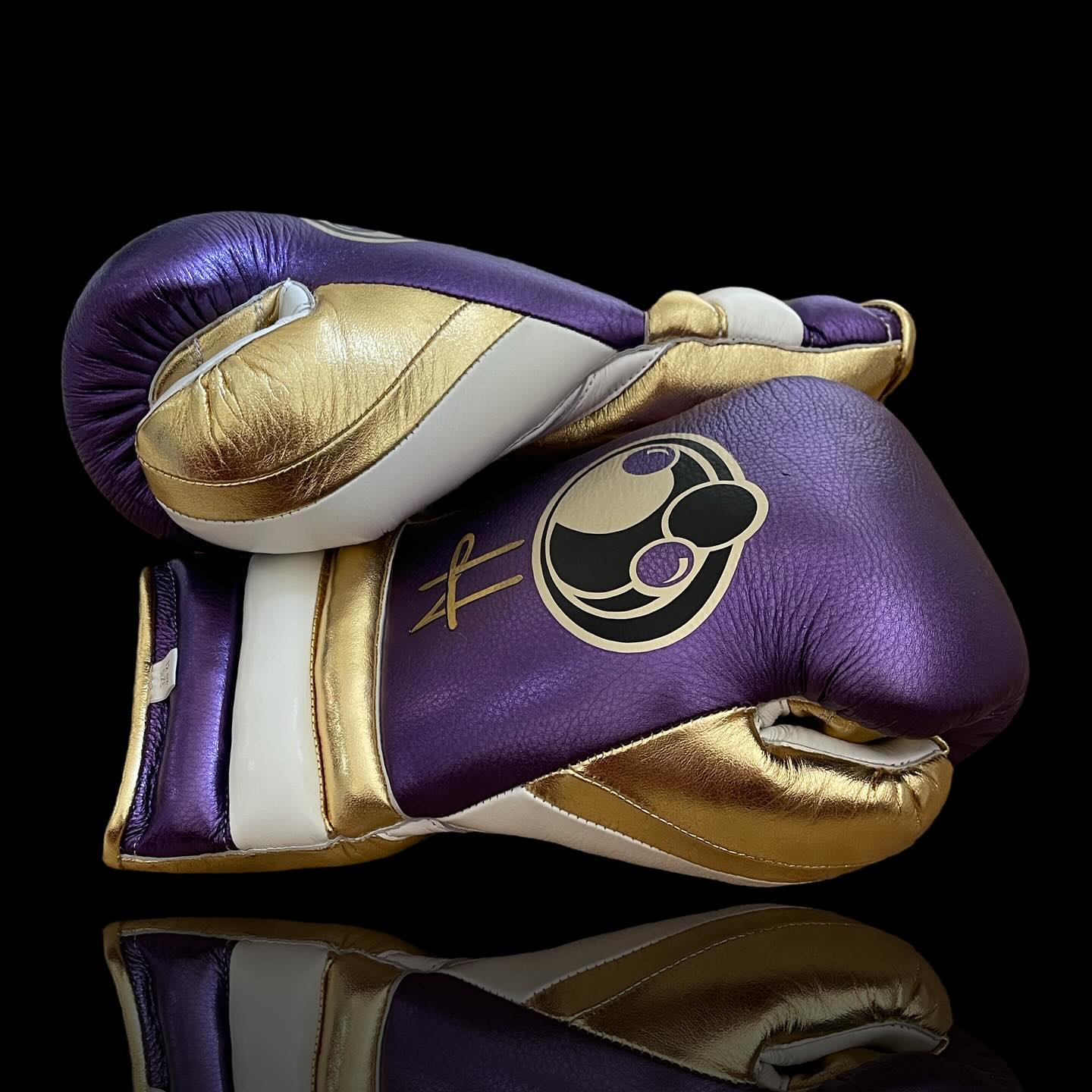 Grant Inspired Budget Gloves Purple/Gold/White Full Custom