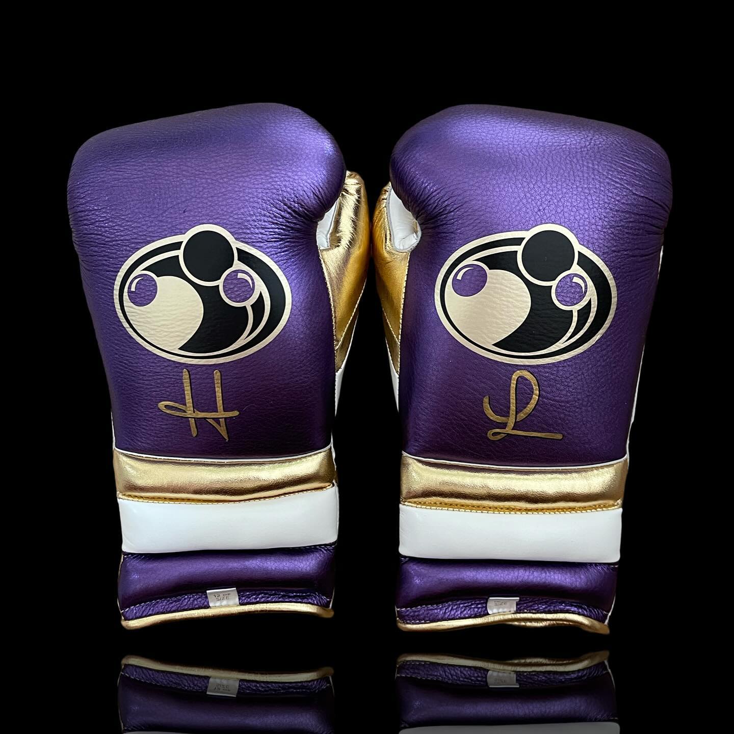 Grant Inspired Budget Gloves Purple/Gold/White Full Custom