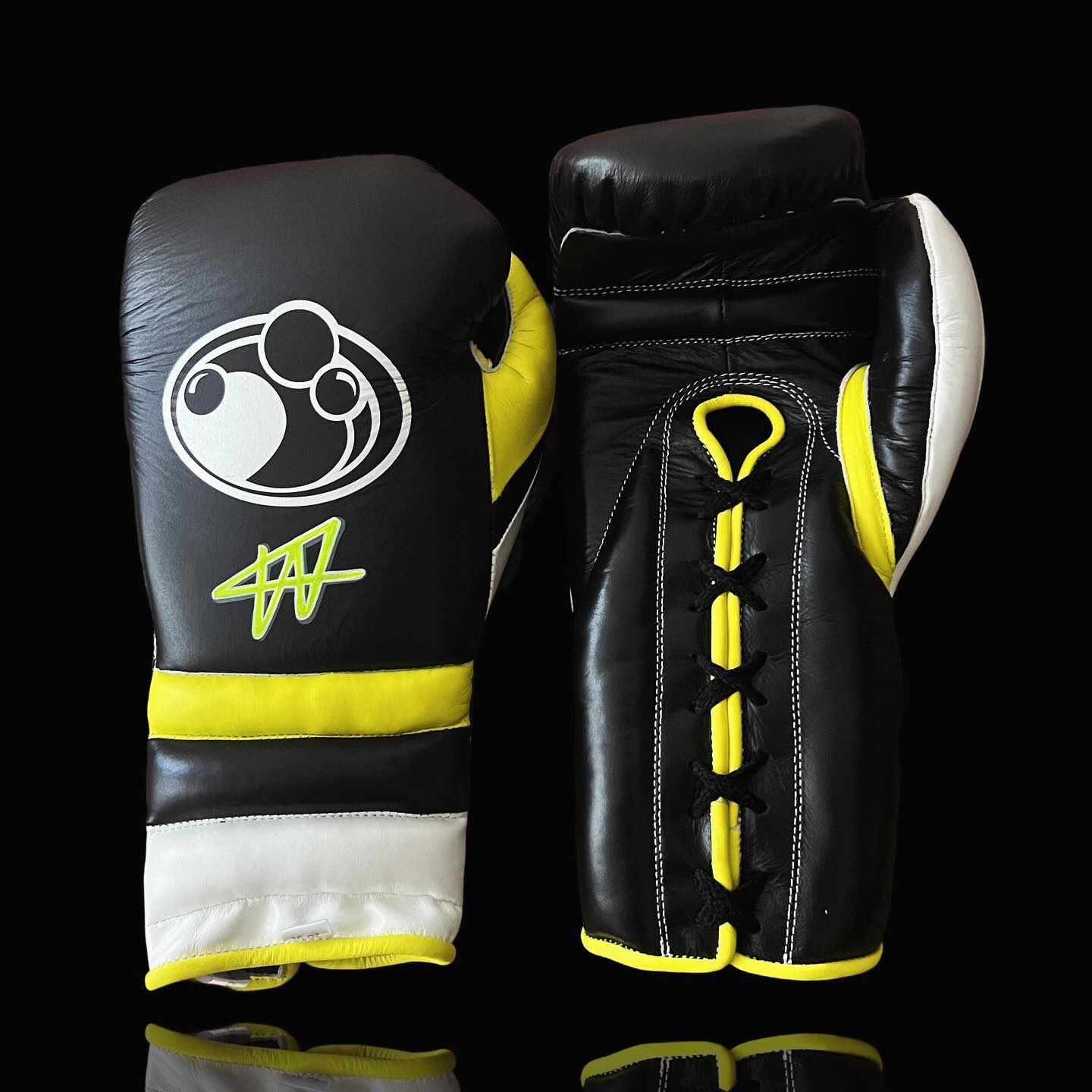 Budget Grant Custom Boxing Gloves Black/Yellow/White Heavy Training