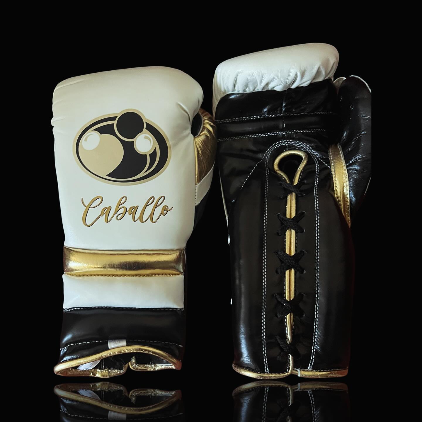 Affordable Grant Leather Training Gloves White/Black/Gold 12oz Custom Made