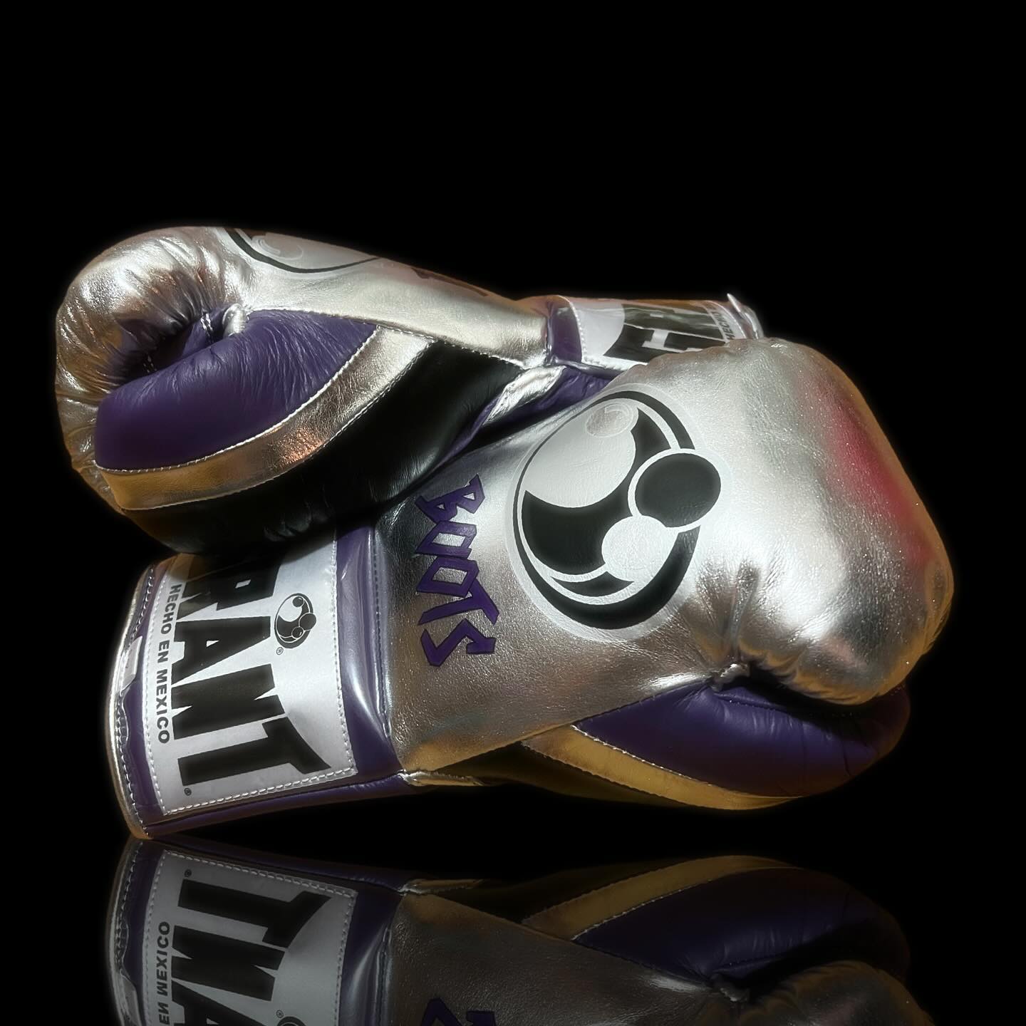 Affordable Custom Grant Leather Gloves Silver/Purple Everyday Training