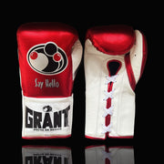 Affordable Grant Leather Training Gloves Red/White 14oz Custom Made