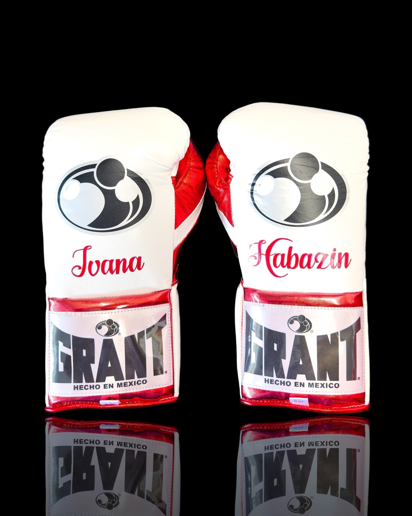 Grant Leather Gloves White/Red Custom Training Choice