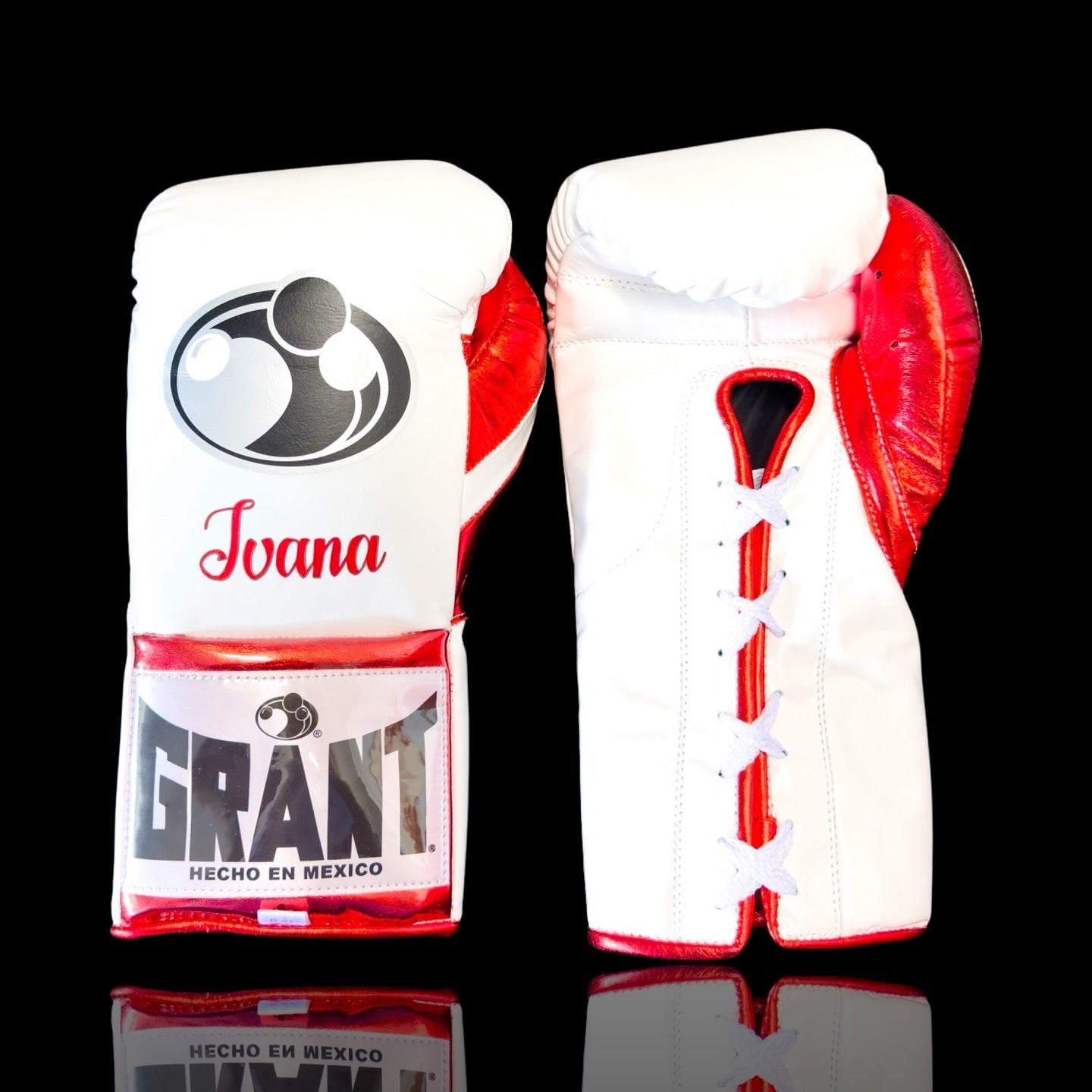 Grant Leather Gloves White/Red Custom Training Choice