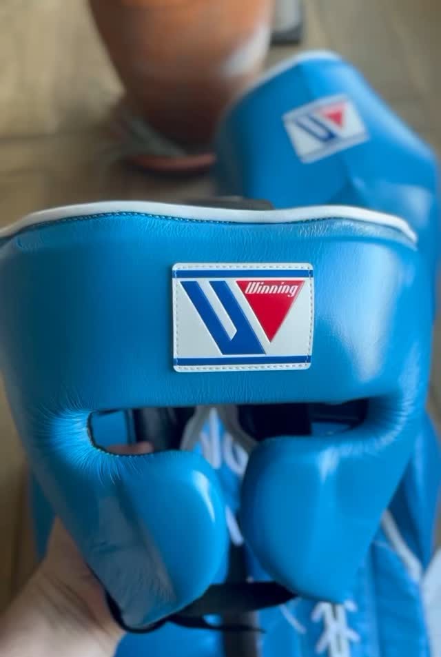 Winning boxing gloves set, Winning blue Boxing Gear, Winning Head Guard, Winning Groin Guard,