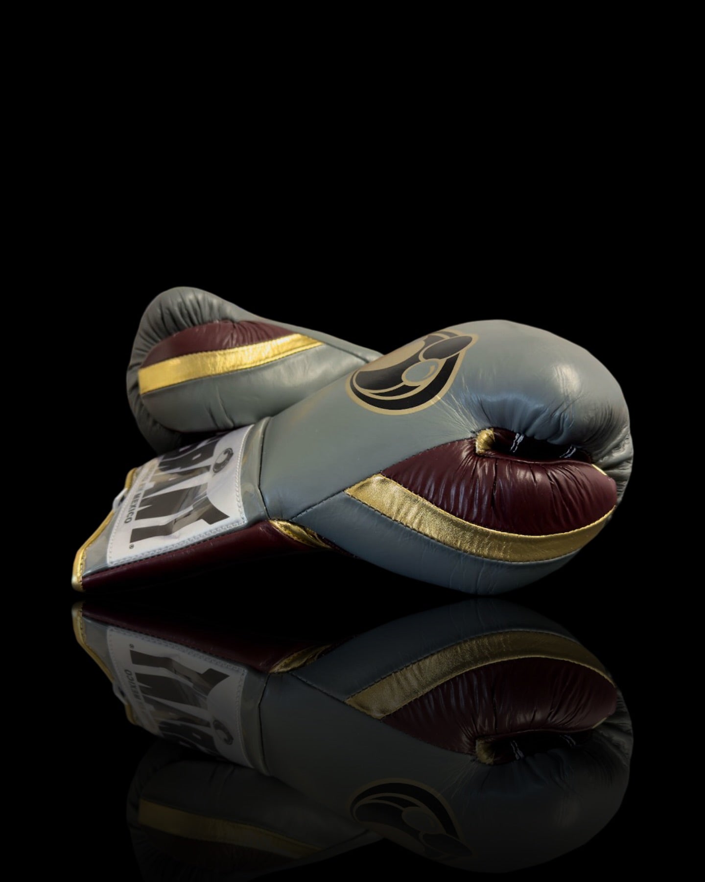 Grant Boxing Gloves Grey/Brown/Gold Secure Fit Leather