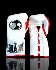 Value Custom Grant Boxing Gloves White/Red Lace Up