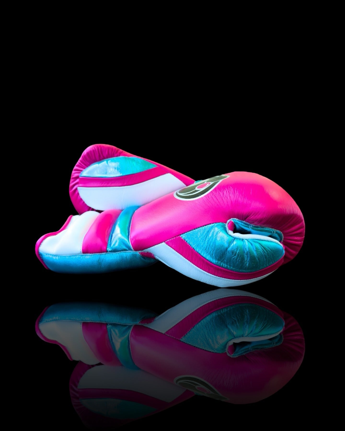 Grant Boxing Gloves Pink/Blue/Silver Comfort Leather