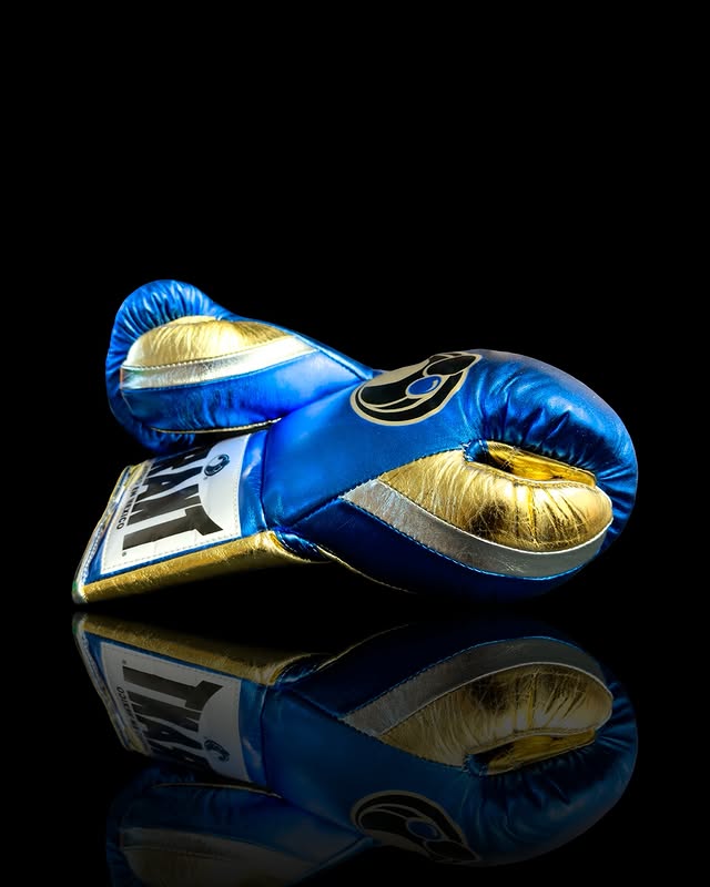 Grant Boxing Gloves Blue/Gold | Lace-Up