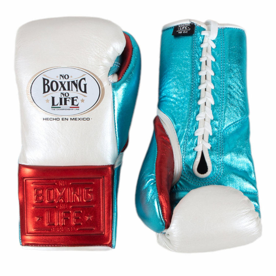 Value Custom No Boxing No Life Sparring Gloves White/Blue/Red Heavy Duty
