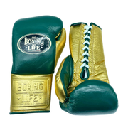 No Boxing No Life Budget Boxing Gloves Green/Gold Lace-Up Training