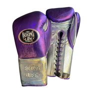 Affordable No Boxing No Life Leather Boxing Gloves Purple/Silver Gym Training