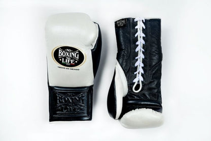 No Boxing No Life Glove - online, NBNL Boxing Gloves, Leather Gloves Limited Edition White/Black
