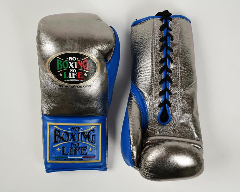 No Boxing No Life Custom Fit Gloves Silver/Blue Great Value