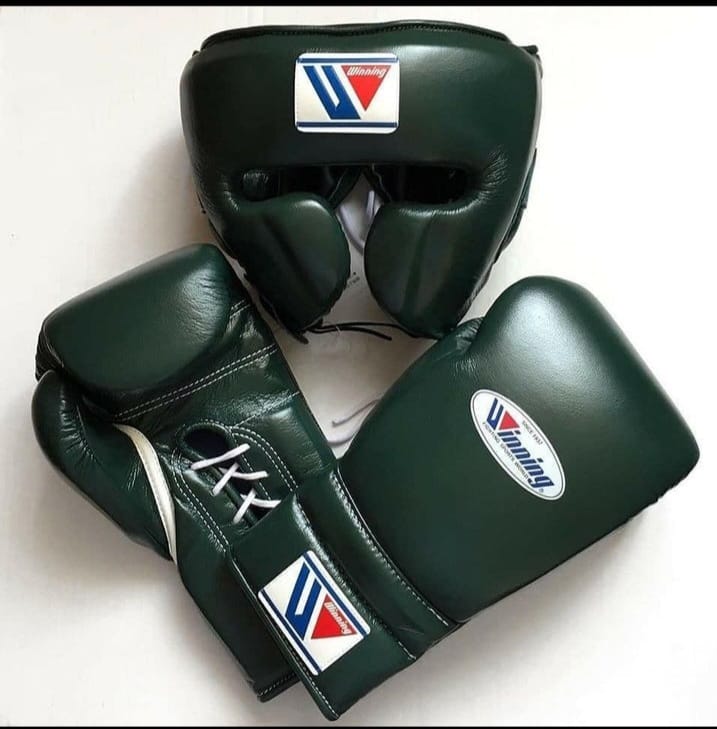 High Value Winning Boxing Gloves Set Dark-Green Fitness Training Kit