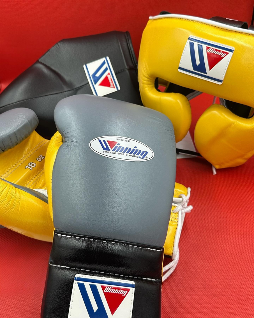Winning Gym Gloves Set Yellow/Grey/Black Budget Friendly Bundle