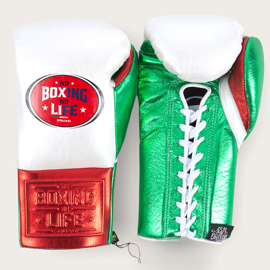 No Boxing No Life Custom Fit Gloves White/Green/Red Great Value