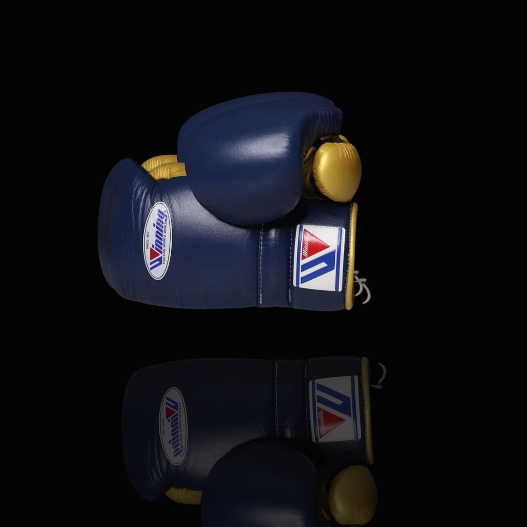 Winning boxing gloves, BLUE/GOLD christmas gift for mens Thanksgiving gifts for him