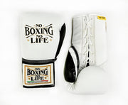 Affordable No Boxing No Life Heavy Duty Gloves White/Black Gym Training