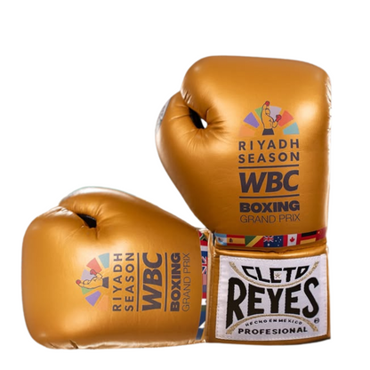 Cleto Reyes Golden Boxing Gloves 4-24oz , Professional Soft-Fit Sparring Gear