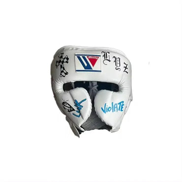 Winning boxing gloves set, Winning WHITE Boxing Gear, Winning Head Guard, Winning Groin Guard