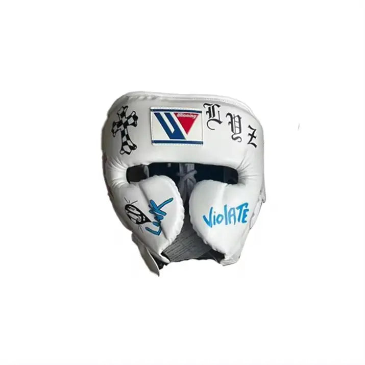 Winning Boxing Set White Customizable Leather