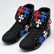 Men's boxing boots designed for boxing training and competition Black