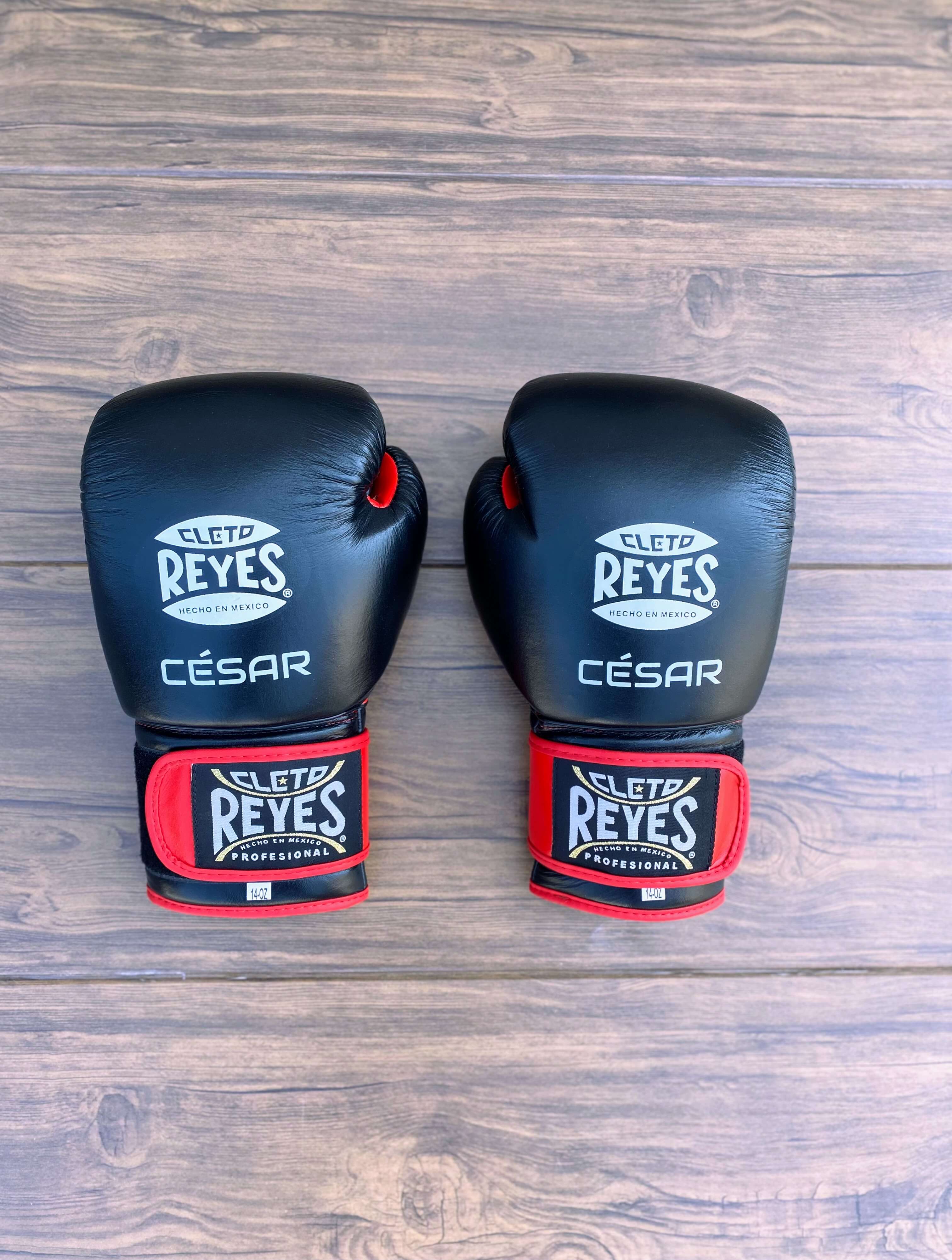 Cleto Reyes Black/Red Boxing Gloves Women Training Gloves Back View
