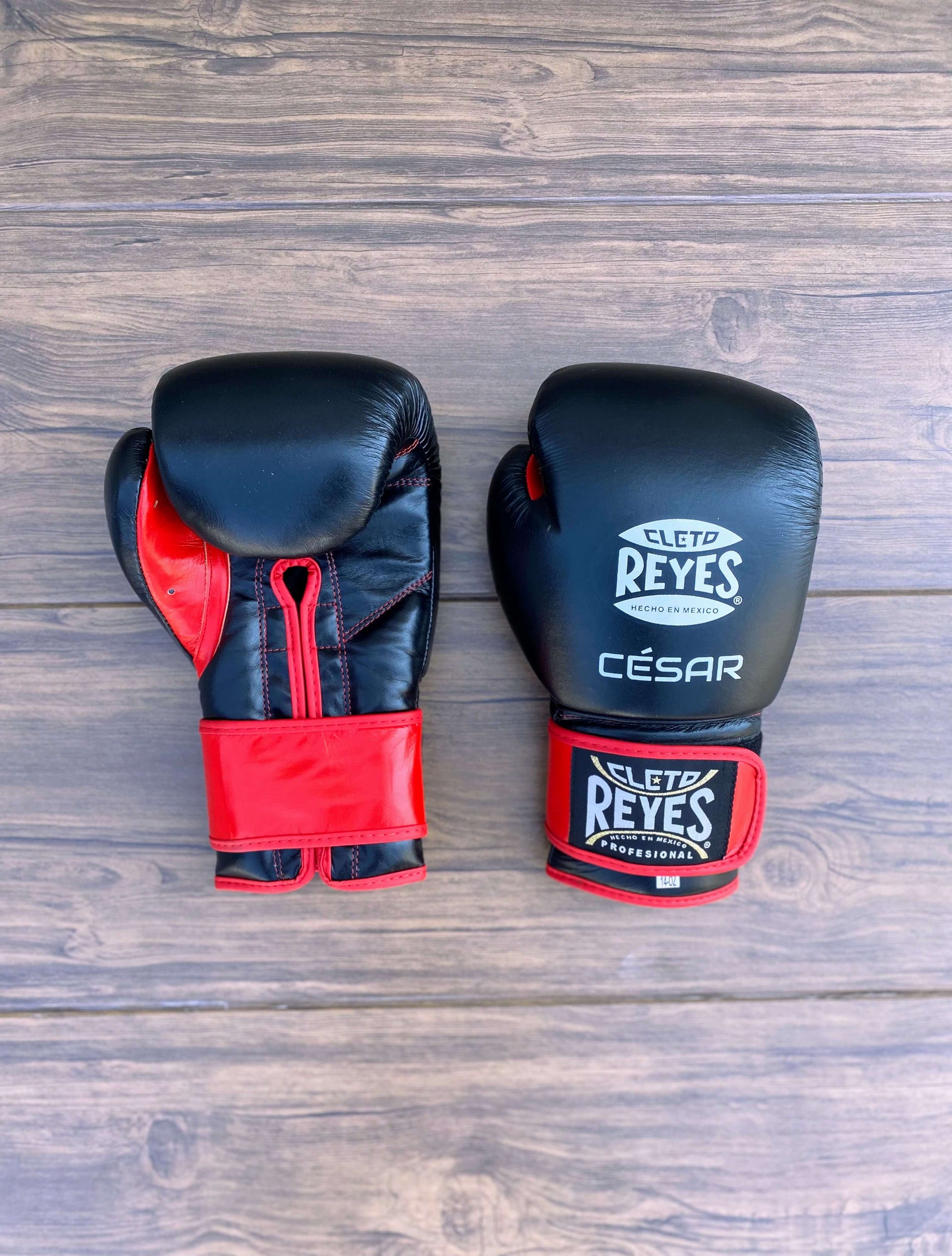 Cleto Reyes Black/Red Boxing Gloves Women Training Gloves Front View