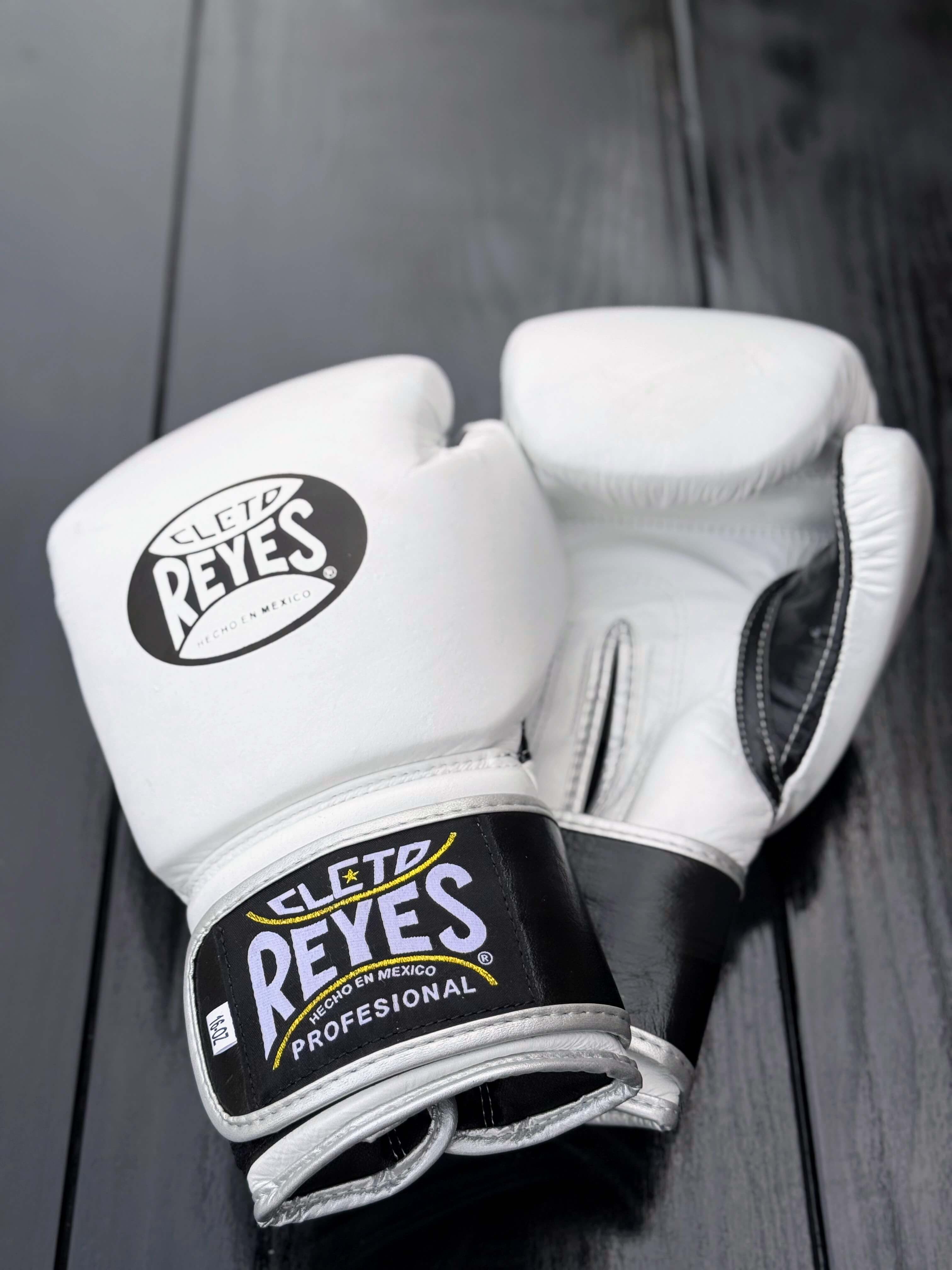 Cleto Reyes White/Black Boxing Gloves Heavy Duty Gym Training Gloves View