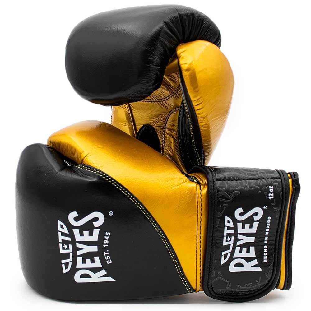 Cleto Reyes Black/Gold Boxing Gloves Durable Sparring Gloves