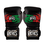Cleto Reyes Black/Red/Green Boxing Gloves Premium Leather Training Pair