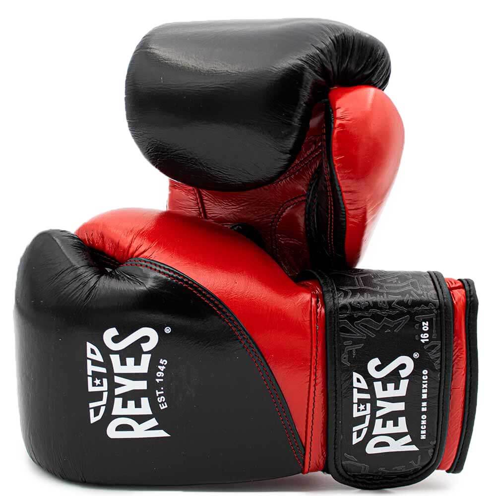 Cleto Reyes 14oz Boxing Gloves Black/Red Classic Style Pair