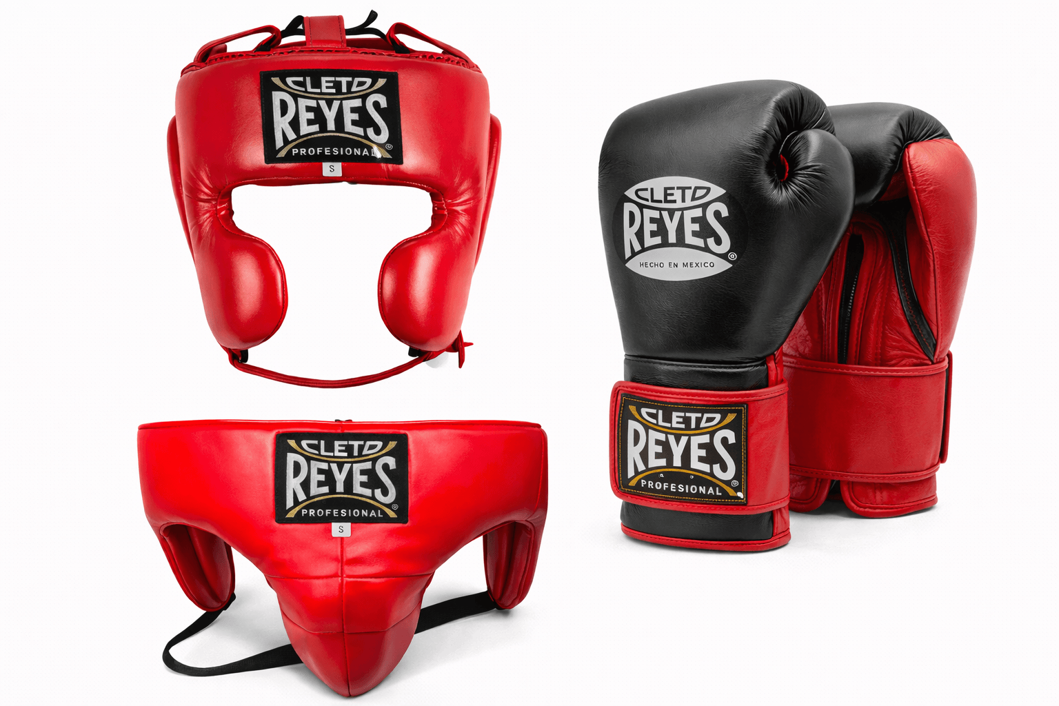 Cleto Reyes Boxing Gloves Set Black/Red Training Sparring Gear