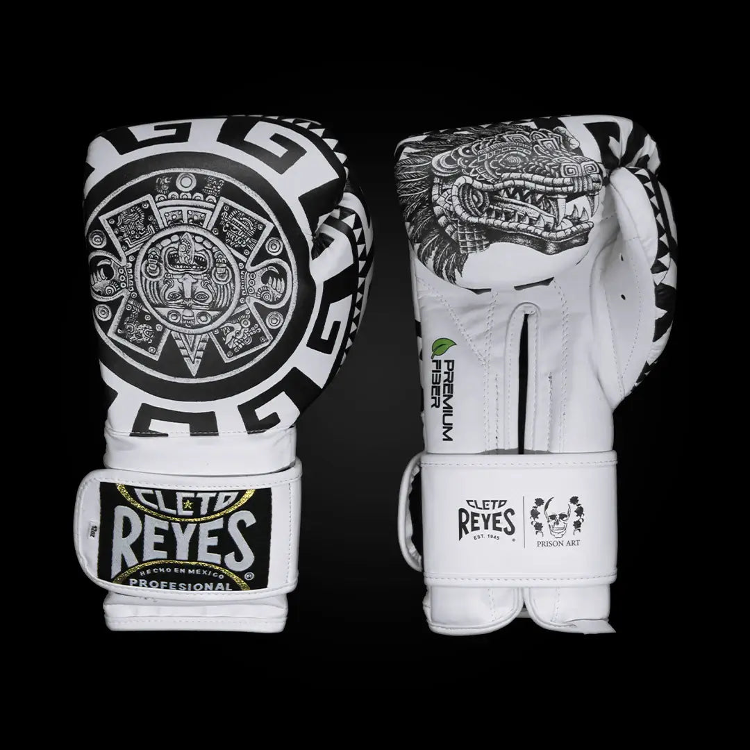 Cleto Reyes White/Black Leather Boxing Gloves Custom Fit Training