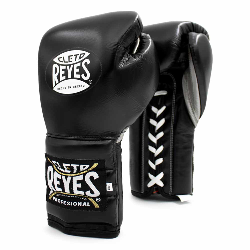 Cleto Reyes Black/White Leather Boxing Gloves Custom Fit Training