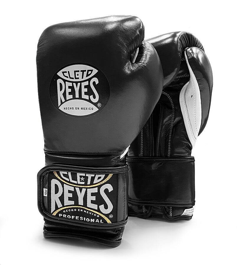 Cleto Reyes Black/White Boxing Gloves 14oz Genuine Leather Training Gloves