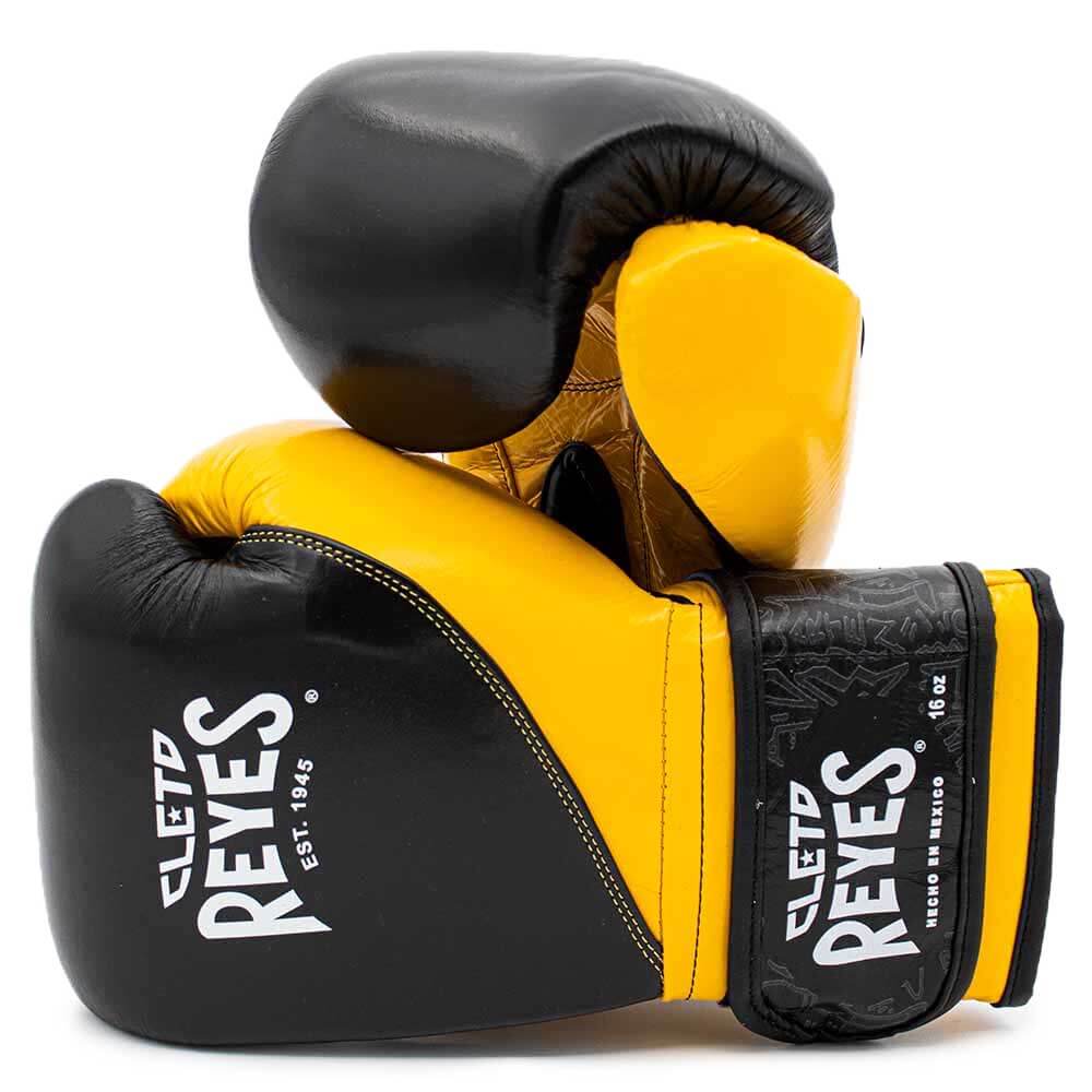 Cleto Reyes Heavy Duty Boxing Gloves Black/Yellow Premium Quality