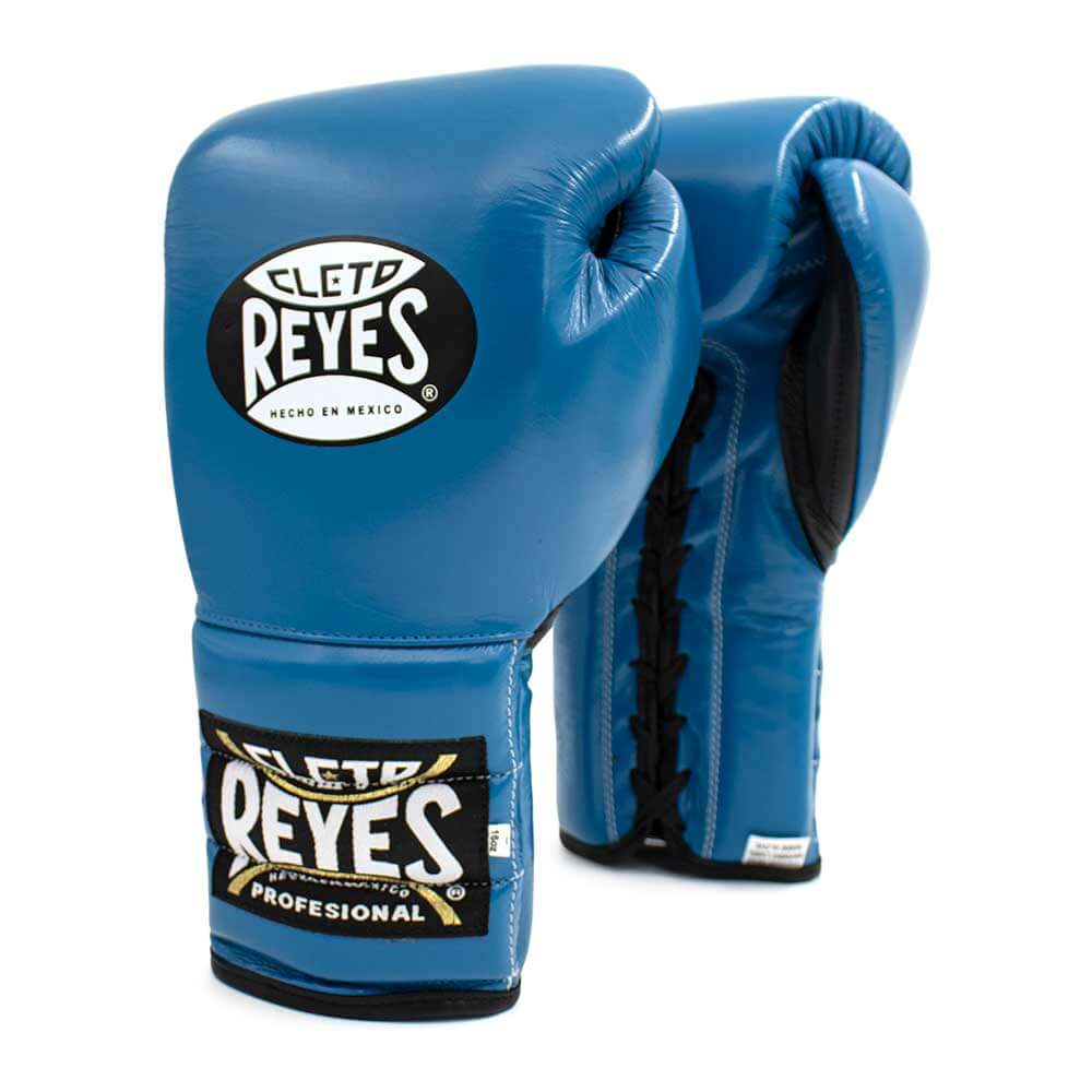 Cleto Reyes Blue/Black Boxing Gloves 14oz Genuine Leather Training Gloves