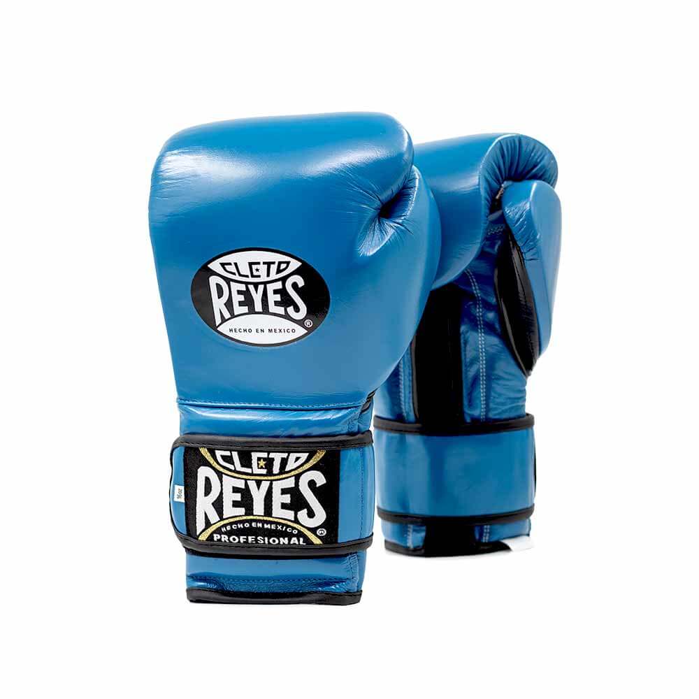 Cleto Reyes Blue Leather Boxing Gloves Professional Training Pair