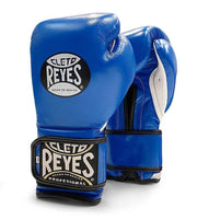 Cleto Reyes Blue/White Leather Boxing Gloves Professional Training Pair