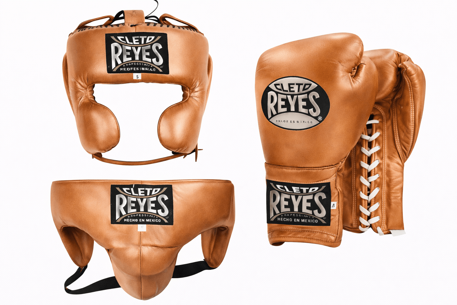 Cleto Reyes Boxing Set Premium Leather Gloves Brown Sparring