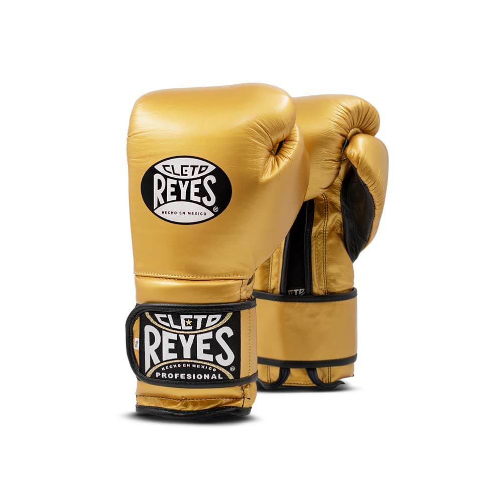 Cleto Reyes Gold/Black 14oz Boxing Gloves Premium Sparring Gloves