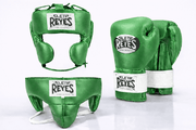 Cleto Reyes Boxing Set Green/White Velcro Gloves Premium Training Gear