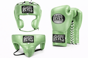 Cleto Reyes Boxing Set Light-Green Velcro Gloves Premium Training Gear