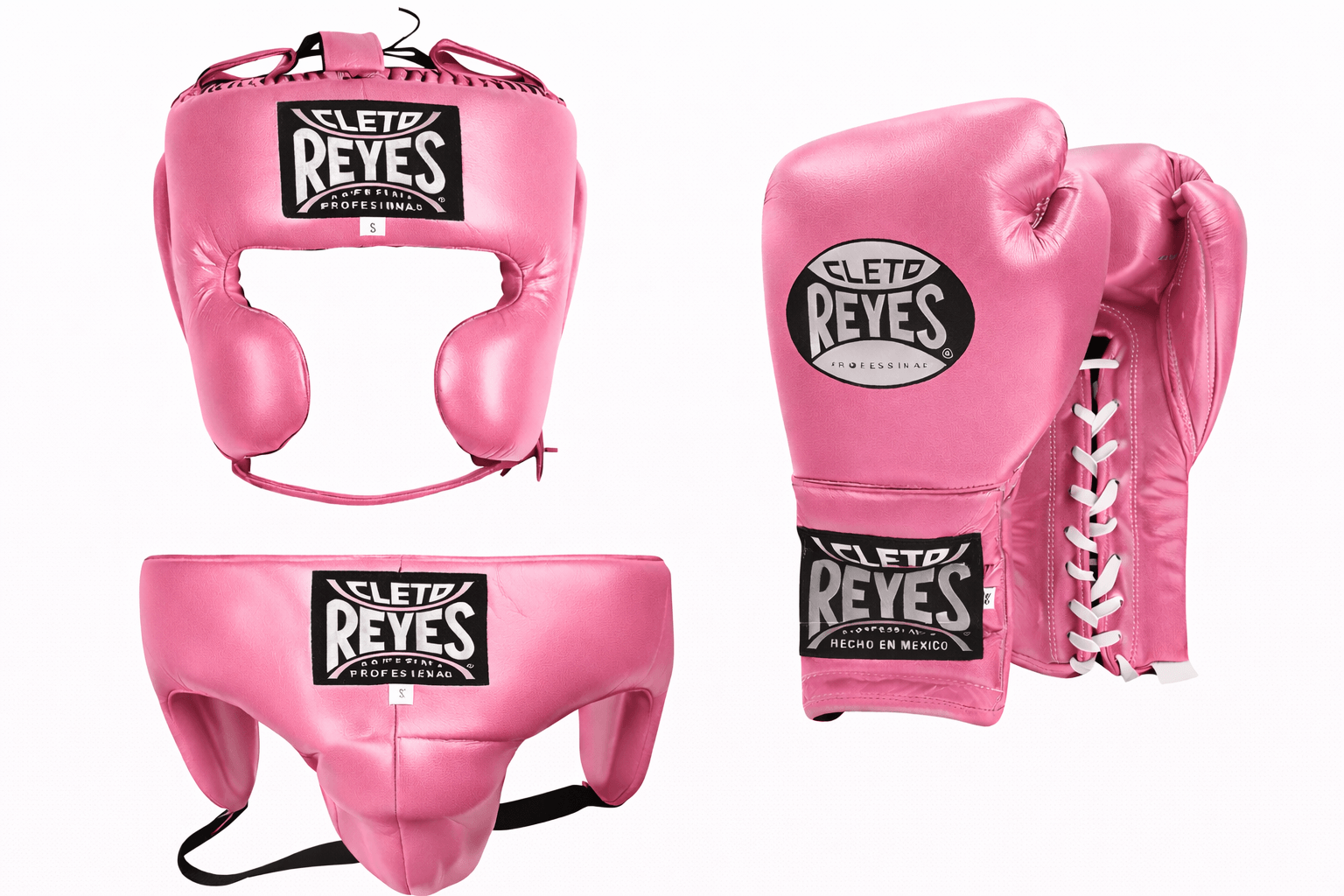 Cleto Reyes Boxing Gloves Set Pink Lace Up Fight Gloves