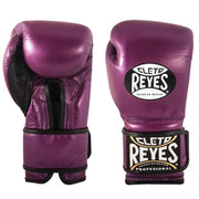 Cleto Reyes Purple/Black Leather Boxing Gloves Custom Fit Training