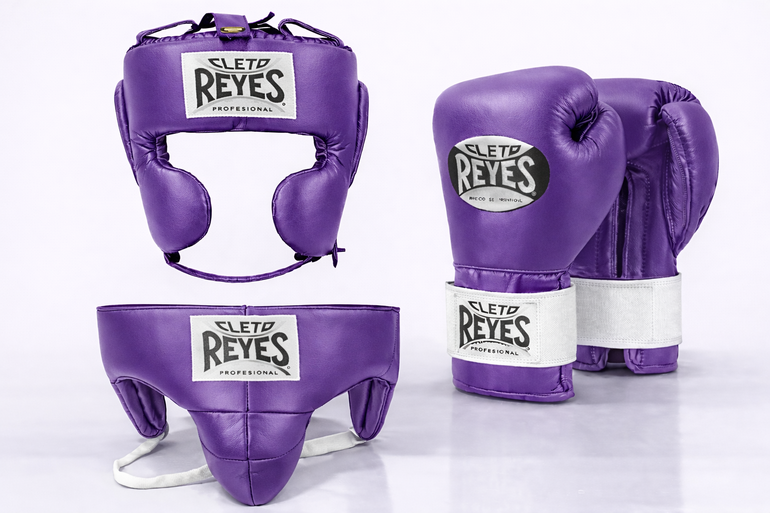 Cleto Reyes Boxing Gloves Set Purple/White Premium Fight Gear